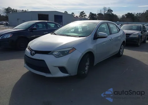 2015 Toyota Corolla L z USA, uszkodzony, nr VIN 2T1BURHEXFC445846